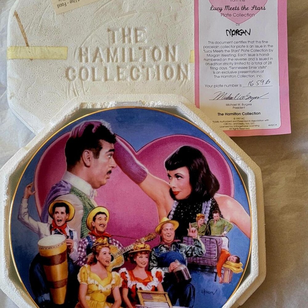 Rare I Love Lucy Tennessee Ernie Visits Hamilton Collector Plate - BRAND NEW